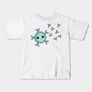 Cute B cell and Antibodies Kids T-Shirt